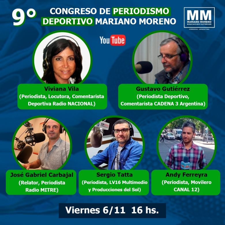 Se viene el 9º Congreso de Periodismo Deportivo "Mariano Moreno"