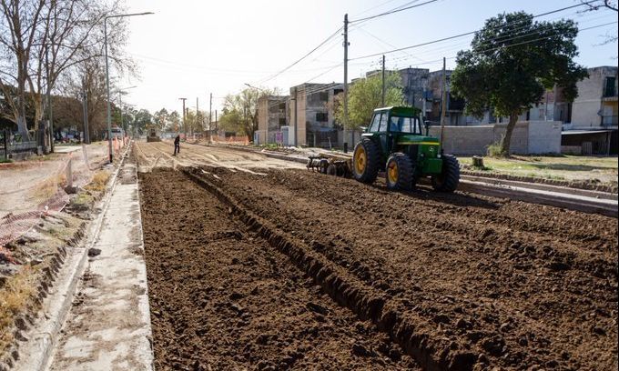 Comenzó el trabajo para la pavimentación de calle Payró