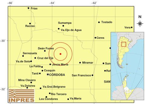 Un temblor se sintió en las sierras de Córdoba este martes