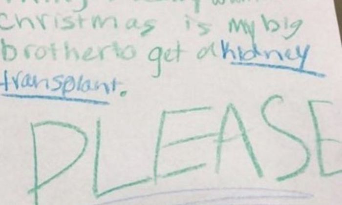 La desgarradora carta de una nena a Papá Noel: pidió un trasplante de riñón para su hermano