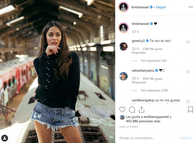 Tini Stoessel y Sebastán Yatra se enviaron señales de amor en Instagram