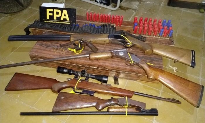 Laborde: Tras varias llamadas anónimas, la FPA incautó plantas de marihuana y armas de fuego 
