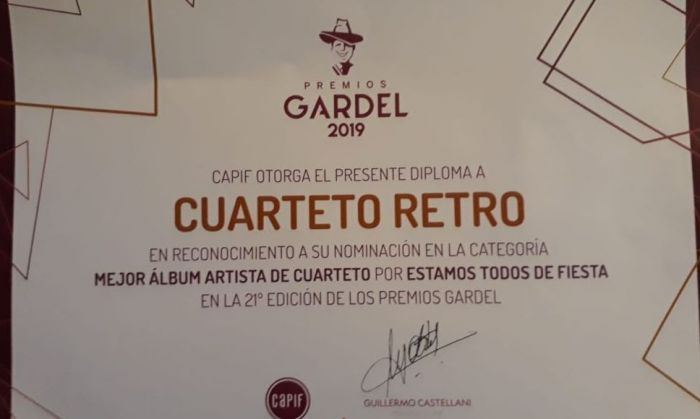 Premios Gardel 2019: El Cuarteto Retro fue nominado como mejor álbum de cuarteto 