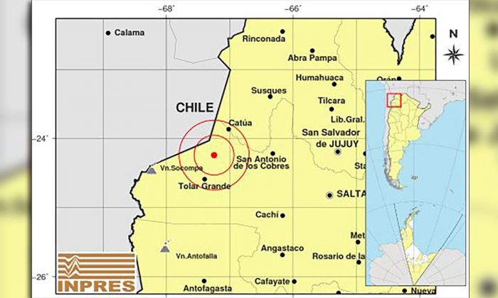 En Salta se produjo un sismo de magnitud 5,1 en la escala de Richter