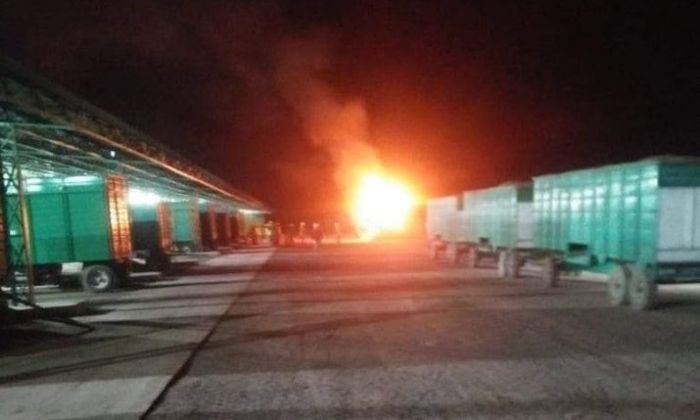 Incendio en la planta de maní de General Deheza