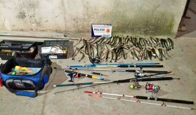 Cuatro pescadores furtivos detenidos en Vicuña Mackenna