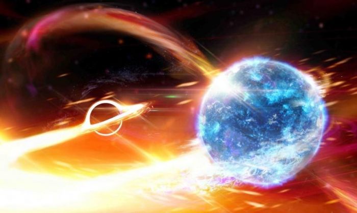 Nunca visto: agujero negro engulle una estrella de neutrones
