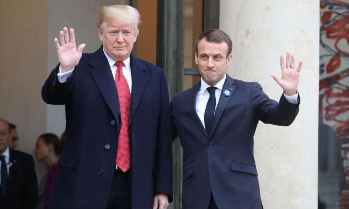 Donald Trump y Emmanuel Macron mantuvieron un primer encuentro en el marco de la cumbre del G7