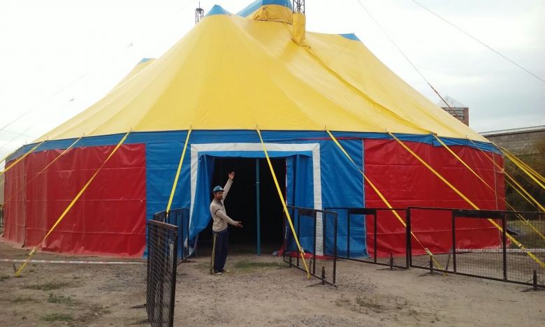 La organización del Festival de circo Yo Me Río Cuarto recuperó una carpa para 300 personas