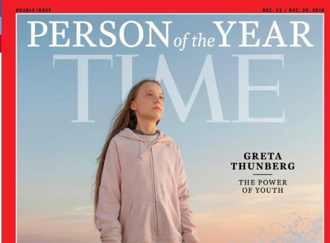 La activista sueca Greta Thunberg fue elegida como la “persona del año” por la revista Time