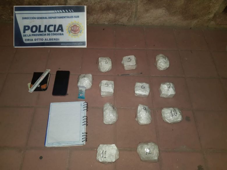 Dos jóvenes detenidos con 3 kilos de cocaína en barrio Alberdi 