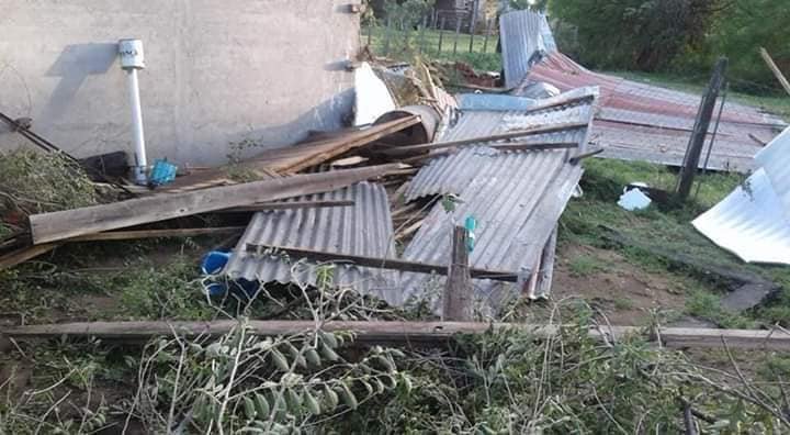 Buena Esperanza destruida luego del paso de un tornado 