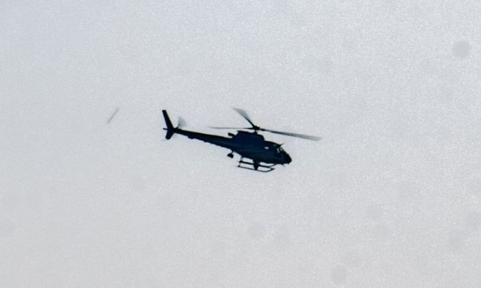 Operativos policiales con helicópteros en la ciudad