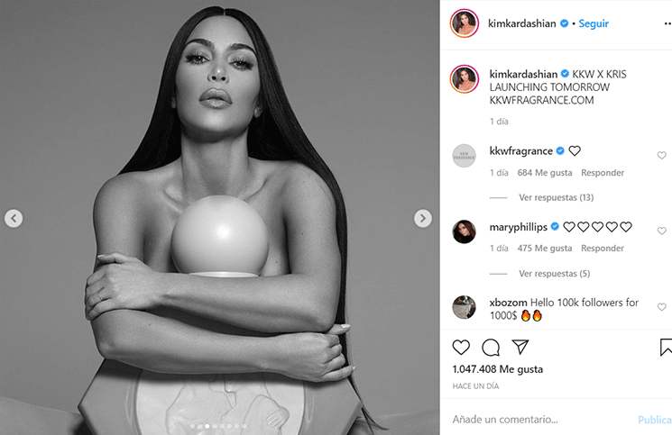 Kim Kardashian se desnudó para la campaña de su nuevo perfume solidario