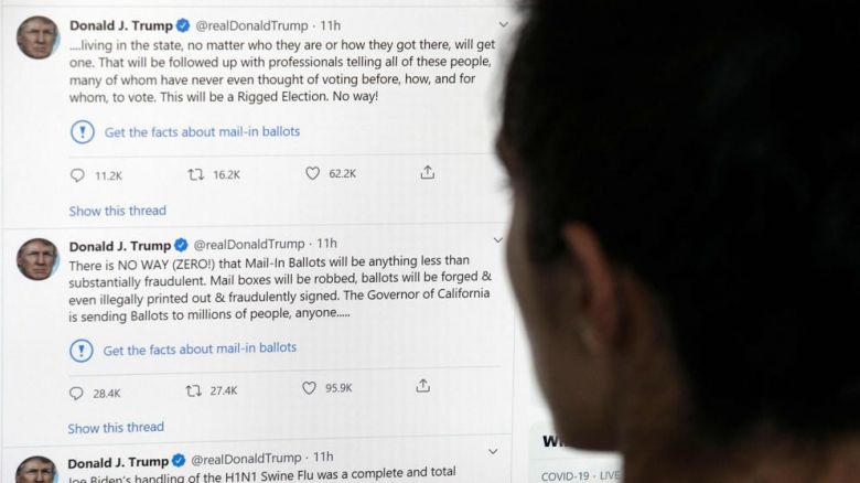 Twitter advierte por primera vez que Trump publica información dudosa