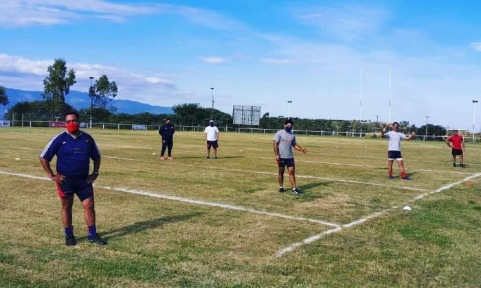 Un club de rugby de Argentina volvió a las prácticas