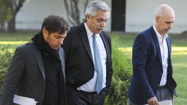 Fernández, Kicillof y Rodríguez Larreta grabarán a las 12 el mensaje de la cuarentena restringida