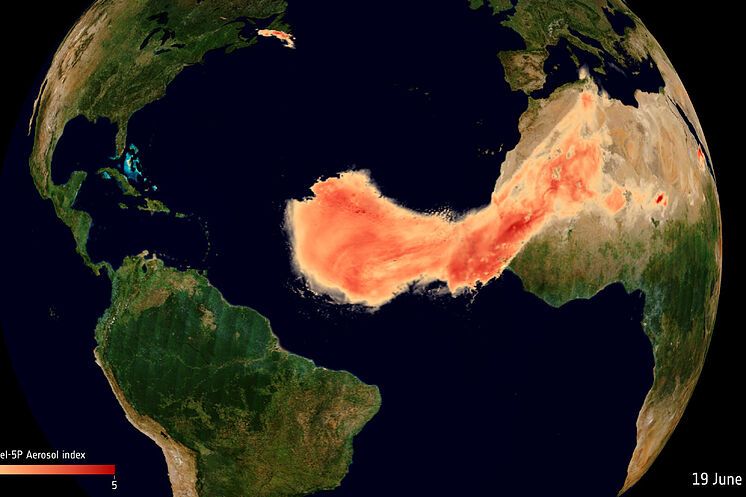 Godzilla, la inusual y gigantesca nube de arena desde el Sáhara a Sudamérica