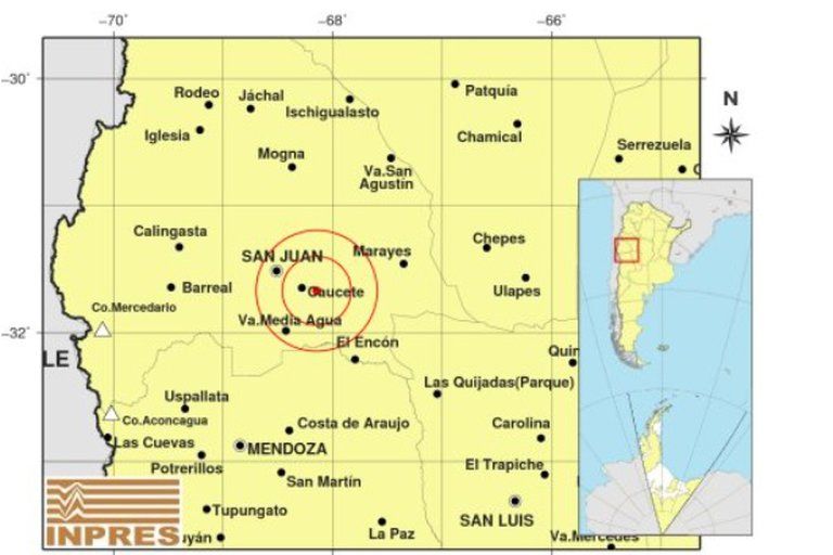 Un terremoto de magnitud 5.1 sacudió la provincia de San Juan