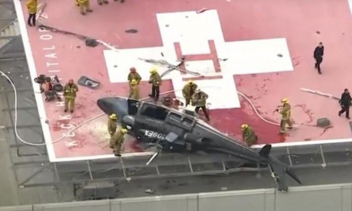 Un helicóptero que llevaba un corazón para un trasplante se estrelló en la azotea del hospital