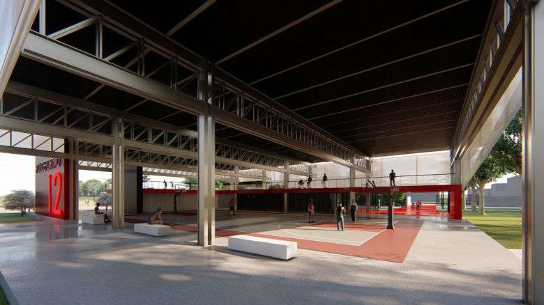 Llamosas presentó el proyecto para construir un Polideportivo Municipal en Banda Norte