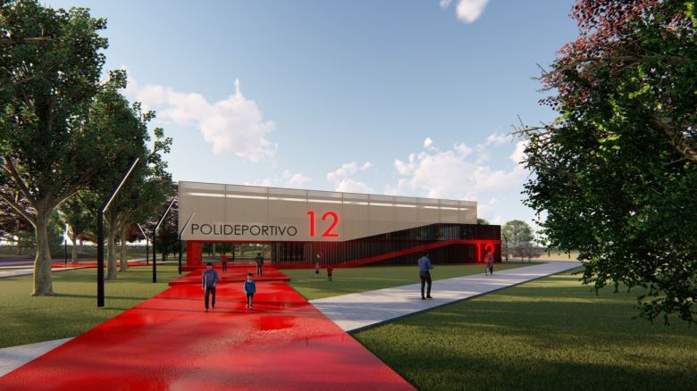 Llamosas presentó el proyecto para construir un Polideportivo Municipal en Banda Norte