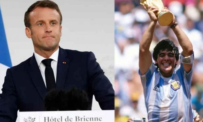 "Había un Rey Pelé, ahora hay un Dios Diego", la despedida de Macron a Maradona