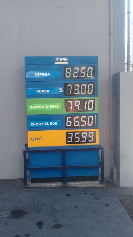 YPF aumentó 4,5% el precio de sus combustibles