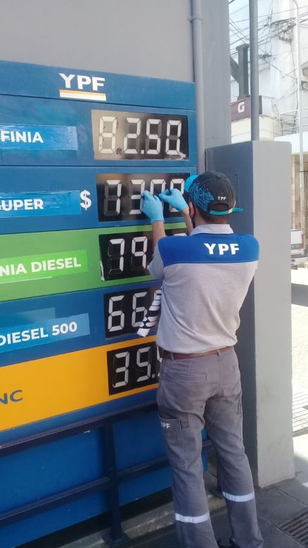 YPF aumentó 4,5% el precio de sus combustibles