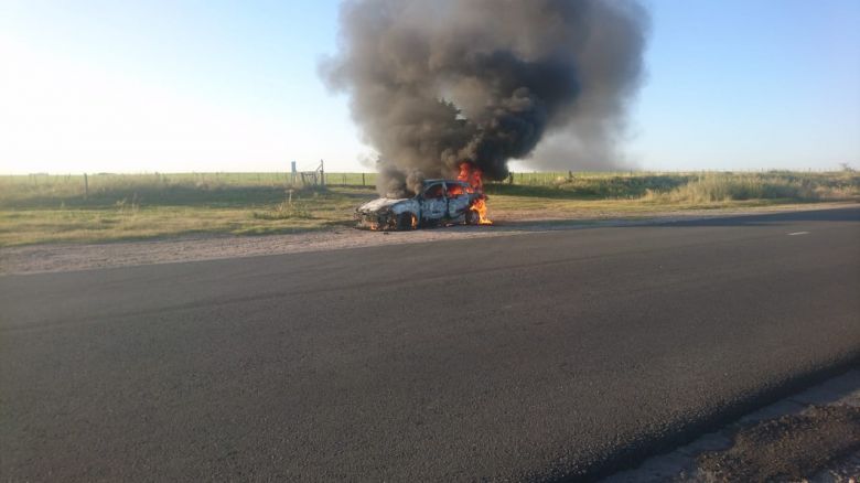 Se quemó un automóvil en cercanía a Achiras 