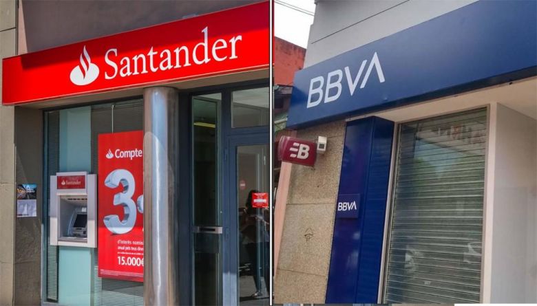 Temen el cierre de al menos 40 sucursales de los bancos Francés y Santander