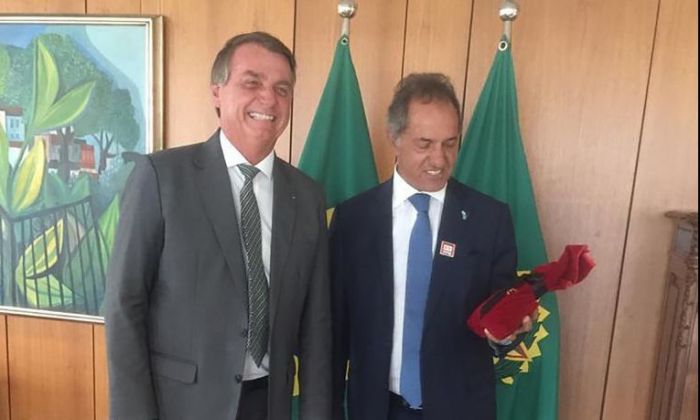 Scioli se reunió con Bolsonaro para buscar una solución al conflicto por el trigo