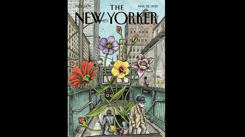 Liniers vuelve a ilustrar The New Yorker con una tapa sobre la primavera y el fin de la pandemia