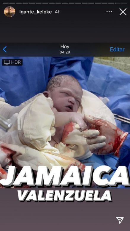 Nació Jamaica, la hija de L-Gante: las primeras fotos de la bebé