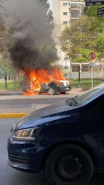 Explotó un taxi  en Recoleta