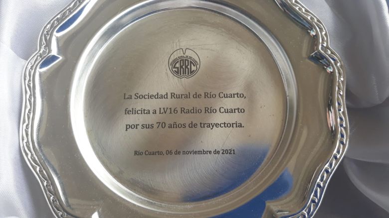 Reconocimiento de la Exposición Rural a los 70 años de Radio Río Cuarto 