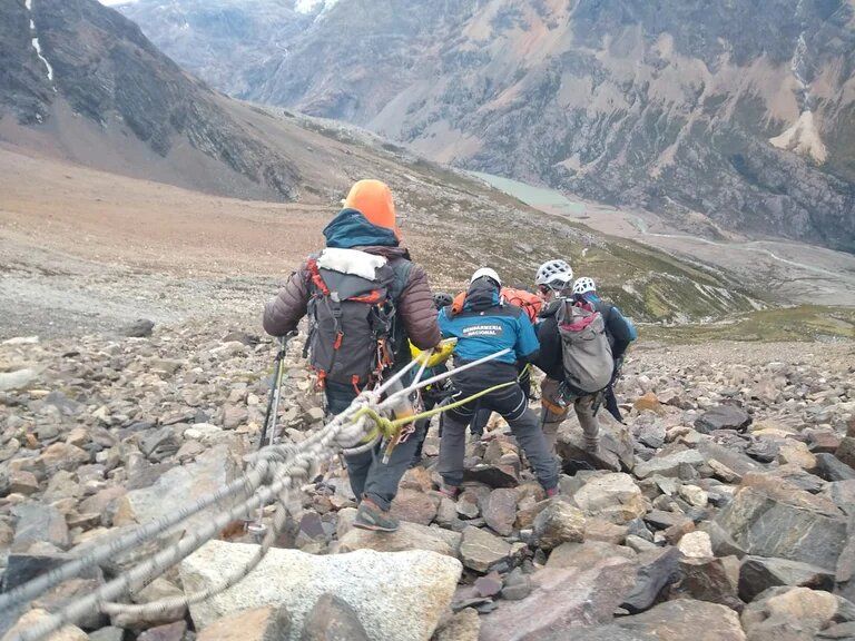 Avalancha en El Chaltén: rescataron al andinista argentino que había quedado herido en el cerro Torre