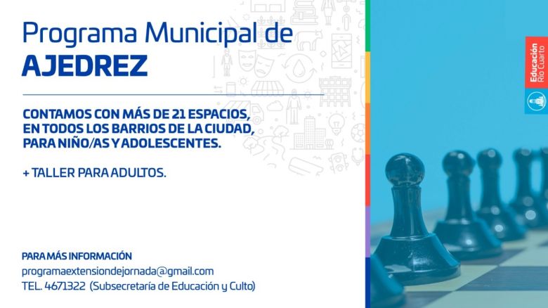 Programas Municipales de Educación: se realizan para todas las edades en toda la ciudad