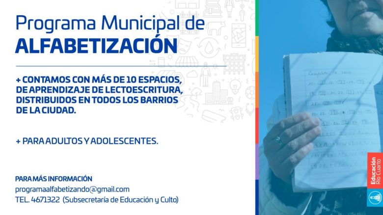 Programas Municipales de Educación: se realizan para todas las edades en toda la ciudad