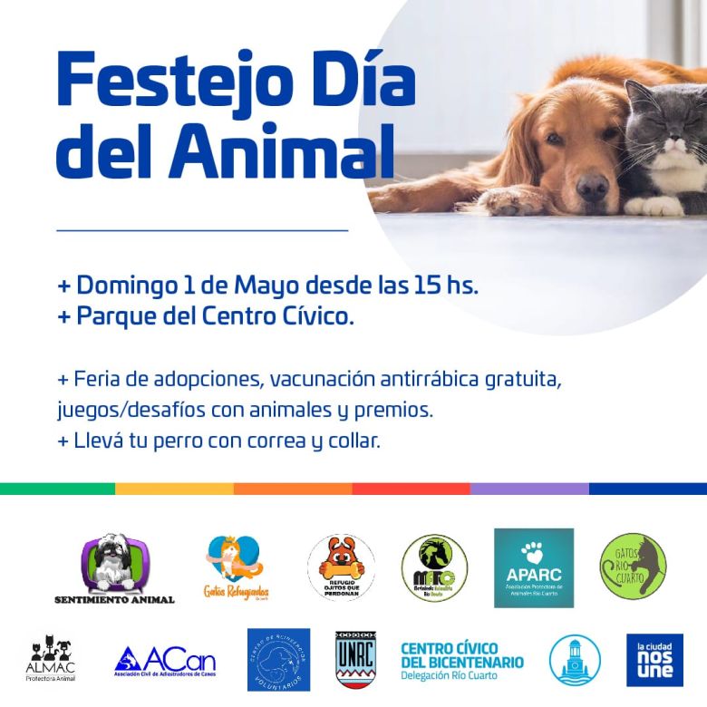 Con una Feria de Adopciones, vacunación y premios se celebrará el Día del Animal