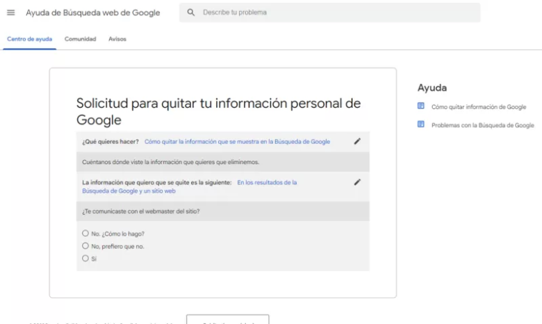 Google: la nueva función para pedirle a la compañía que elimine tus datos personales de sus resultados de búsqueda