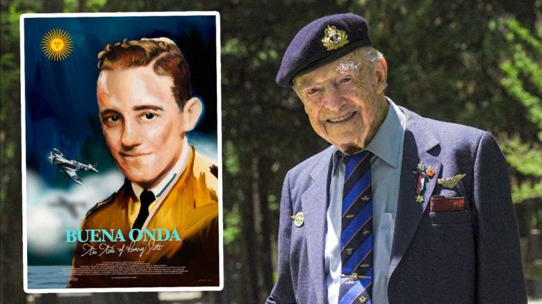 Dos pilotos veteranos, de Malvinas y la 2º Guerra Mundial, volando juntos