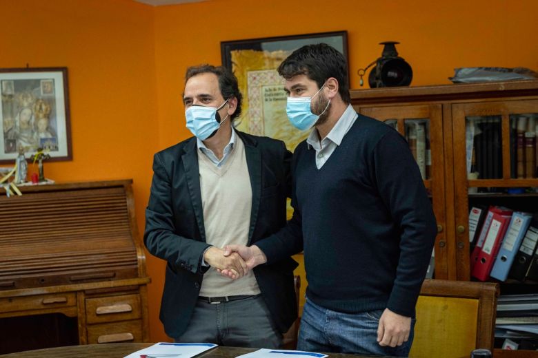 Llamosas y Suarez firmaron un convenio de cooperación mutua en la localidad de Sampacho