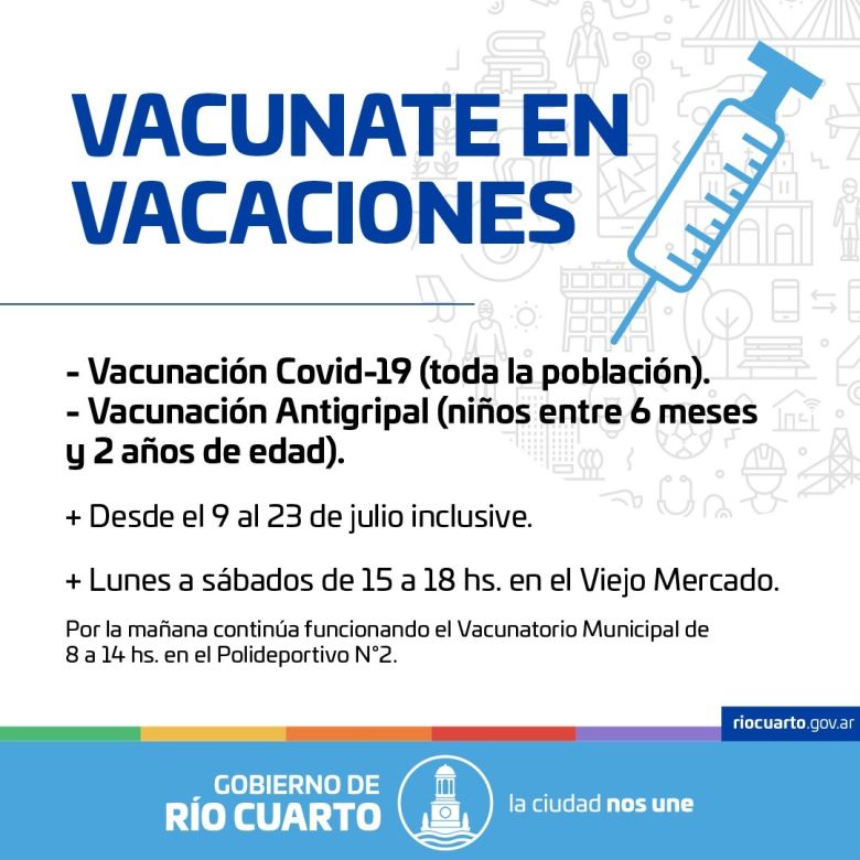 Continúa la campaña invernal de vacunación en el Viejo Mercado