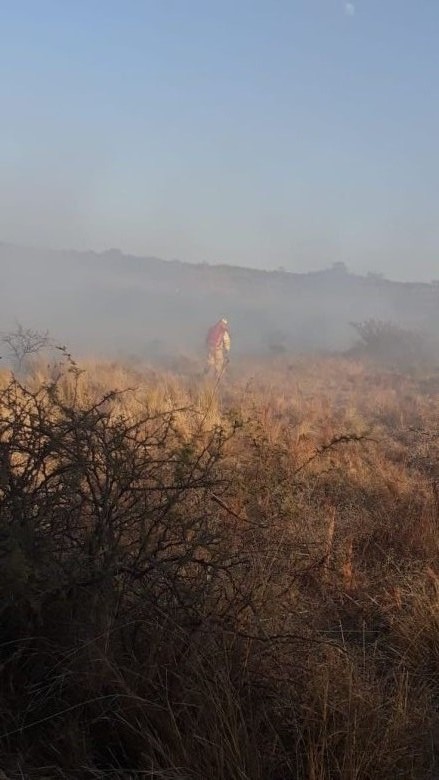 Se quemaron tres hectáreas de monte en Achiras