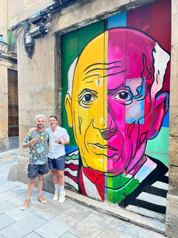 Liberto dejó plasmado a Picasso a metros de su museo 