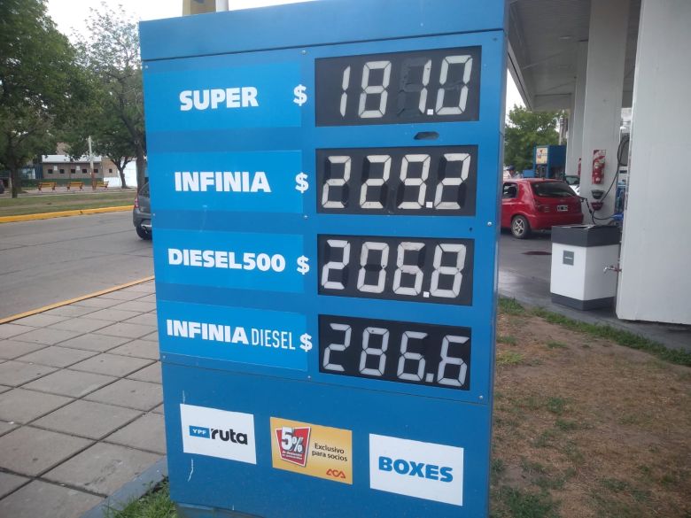 Ya rige el aumentó del 4% en el precio de combustibles