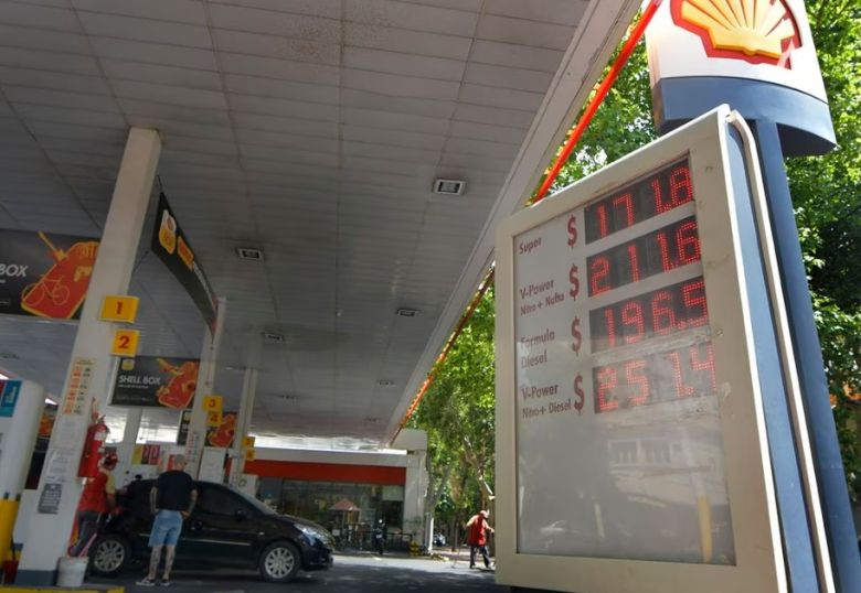 Shell aumenta sus combustibles un 4%