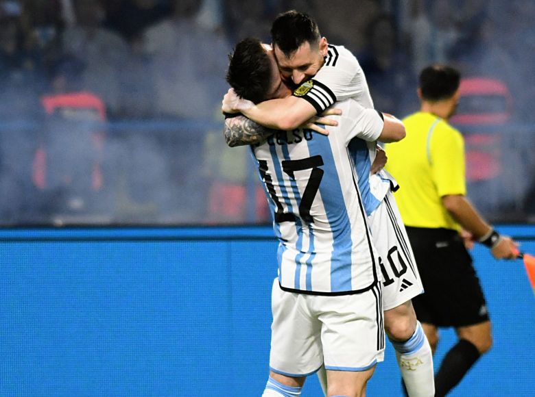 Argentina goleó a Curazao en la fiesta de los campeones del mundo