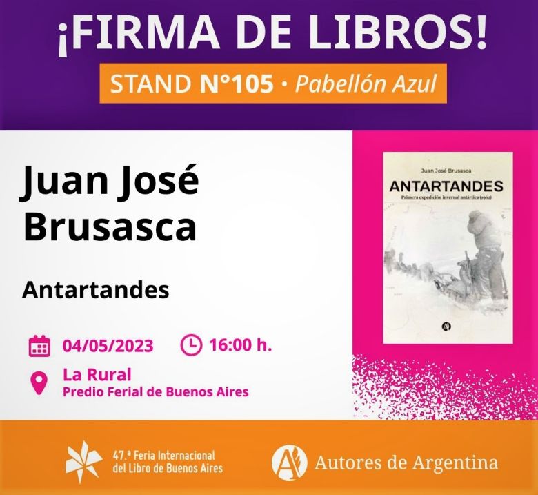 Un riocuartense presentará su libro “Antartandes” en La Feria Internacional del Libro 